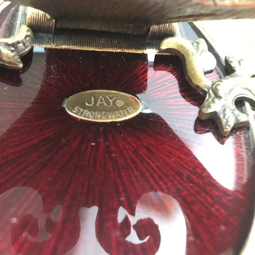 NEW RARE Jay Strongwater Red Jewel Heart Frame